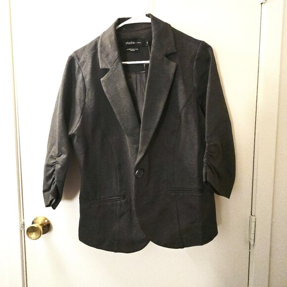 NWT Torrid Size 1 Charcoal Grey Ponte Blazer - Picture 1 of 6
